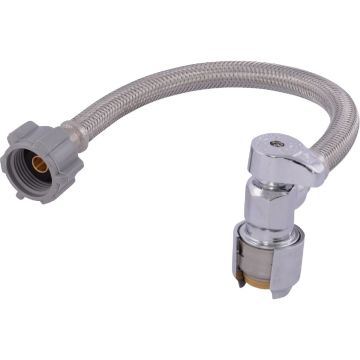 SharkBite 1/2 In. C x 7/8 In. BC x 12 In. L Braided Stainless Steel Toilet Connector