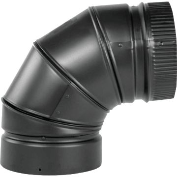 SELKIRK Sure-Temp 6 In. 90 Degree Double Wall Smoke Pipe Elbow