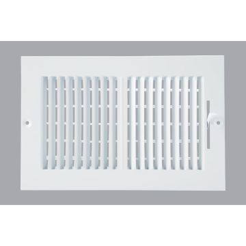 Home Impressions 11.77 In. x 7.76 In. White Steel Wall Register
