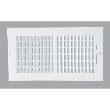 Home Impressions 13.78 In. x 7.76 In. White Steel Wall Register