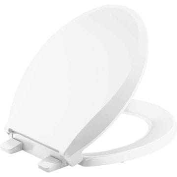 Kohler Cachet ReadyLatch Quiet-Close Round Toilet Seat, White