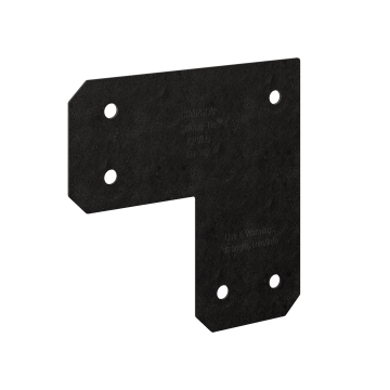 Image of Simpson Strong-Tie APVL6 Outdoor Accents® Avant Collection™ ZMAX®, Black Powder-Coated L Strap for 6x6
