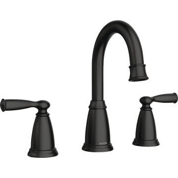 Moen Banbury 2-Handle Lever Widespread Bathroom Faucet, Matte Black