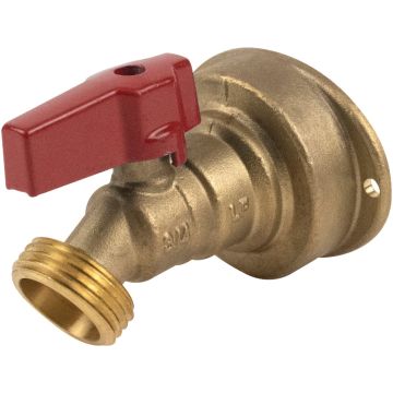Brass 1/2-in PF x 3/4-in MHT 1/4 Turn No Kink Hose Bibb