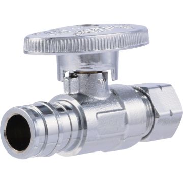 SharkBite 1/2 In. PEX-A x 3/8 In. Compression Straight Stop Valve