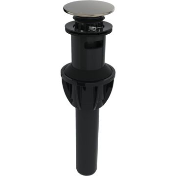 Compass Manufacturing 1-1/4 In. Brushed Nickel Easy Clean Drain Safeguard Push Style Pop-Up Drain
