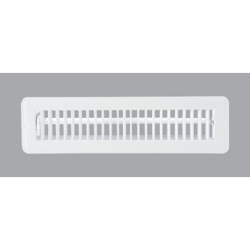 Home Impressions 2-1/4 In. x 12 In. White Steel Floor Register