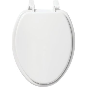 Bemis Mayfair Elongated White Enameled Wood Toilet Seat