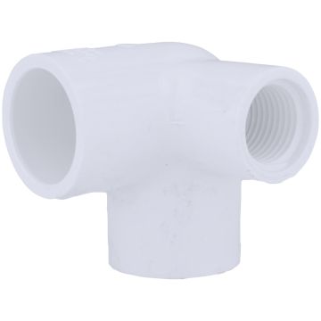 Charlotte Pipe 3/4 In. x 3/4 In. Slip x 1/2 In. Female Schedule 40 90 Deg. PVC Elbow with Side Inlet (1/4 Bend)