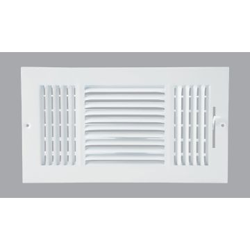 Home Impressions 15.75 In. x 7.76 In. White Steel Wall Register