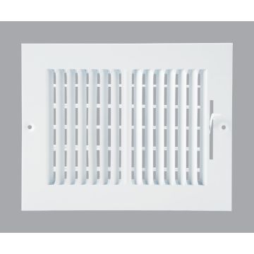 Home Impressions 9.76 In. x 7.76 In. White Steel Wall Register