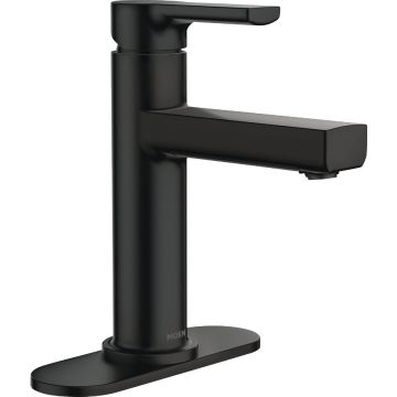 Moen Rinza 1-Handle Lever Centerset Bathroom Faucet, Matte Black