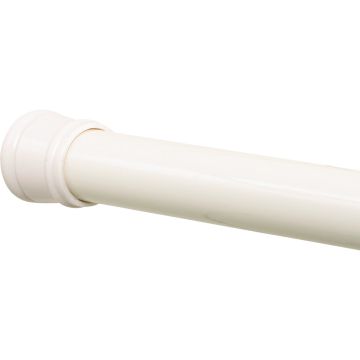 Zenith Zenna Home Straight 34-1/2 In. To 60 In. Adjustable Tension Shower Rod in Bone