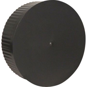 Imperial 8 In. Dia. 24 Ga. BE Crimp End Cap, Black