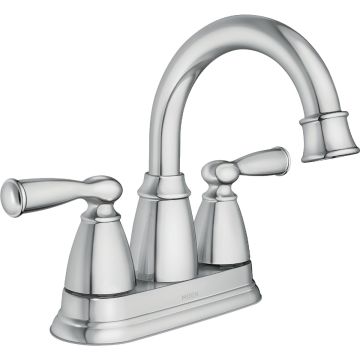Moen Banbury 2-Handle Lever High Arc Centerset Bathroom Faucet with Push-Down, Chrome