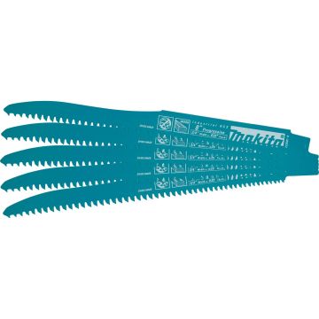 Makita 8" Progressive Wood Cutting Recipro Saw Blade 5-Pack