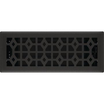 Imperial Templar 4 In. x 12 In. Black Iron Steel Floor Register