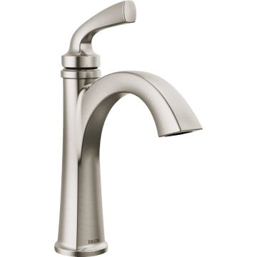 Delta Geist Brushed Nickel 1-Handle Lever Bathroom Faucet