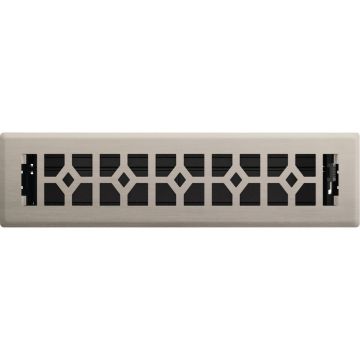 Imperial Templar 2-1/2 In. x 12 In. Brushed Nickel Steel Floor Register