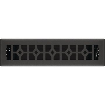 Imperial Templar 2-1/2 In. x 12 In. Black Iron Steel Floor Register