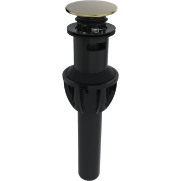 Compass Manufacturing 1-1/4 In. Matte Gold Easy Clean Drain Safeguard Push Style Pop-Up Drain