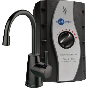 InSinkErator HOT250 1-Handle Matte Black Faucet Instant Hot Water Dispenser System with 2/3 Gal. Stainless Steel Tank