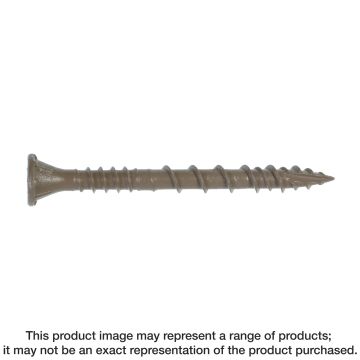 Image of Simpson Strong-Tie DSVT2R5LB Deck-Drive™ DSV WOOD Screw — #10 x 2 in. T-25, Flat Head, Quik Guard®, Tan (5 lb.) (Pack of 6)
