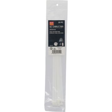 Do it Best 11 In. x 0.189 In. Natural Color Molded Nylon Cable Tie (10-Pack)