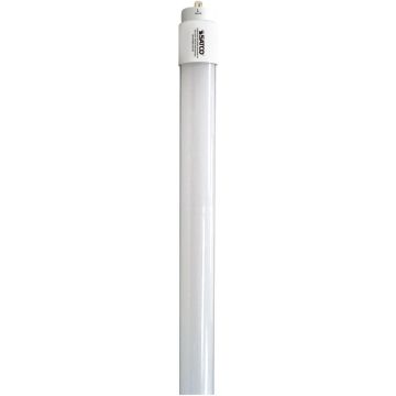 Satco 59W Equivalent 96 In. Cool White T8 Single Pin Ballast Bypass DLC Certified LED Tube Light Bulb