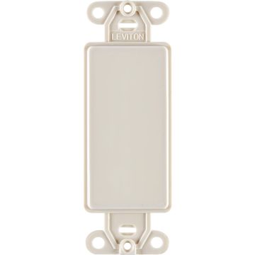 Leviton Decora QuickPort Light Almond Blank Wall Plate Insert