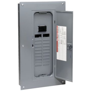 Square D Homeline 100A 20-Space 40-Circuit Indoor Main Breaker Plug-on Neutral Load Center