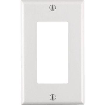 Leviton Decora 1-Gang Antimicrobial Treated Outlet Wall Plate, White