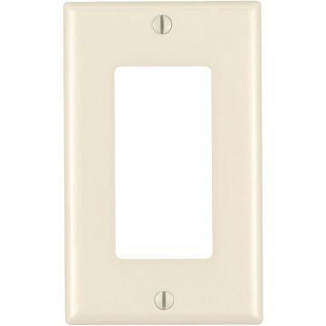 Leviton Decora 1-Gang Nylon Rocker Decorator Wall Plate, Light Almond