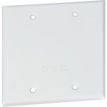 Southwire Double Gang White Weatherproof Blank Cover
