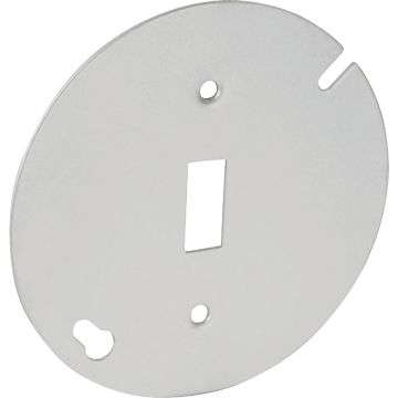 Southwire 4 In. Single Toggle Switch Silver Round Box Cover