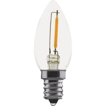 Satco 7W Equivalent C7 Candelabra Base 2700K Clear LED Bulb (2-Pack)
