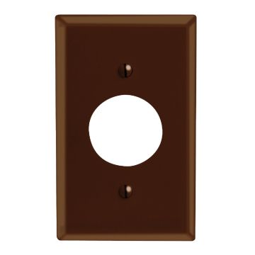 Leviton 1-Gang Smooth Plastic Single Outlet Wall Plate, Brown