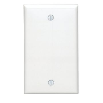 Leviton 1-Gang Standard Nylon Blank Wall Plate, White