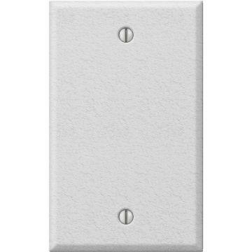 Amerelle 1-Gang Standard Stamped Steel Blank Wall Plate, White Wrinkle