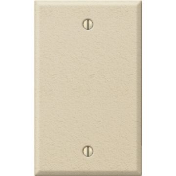 Amerelle 1-Gang Standard Stamped Steel Blank Wall Plate, Ivory Wrinkle