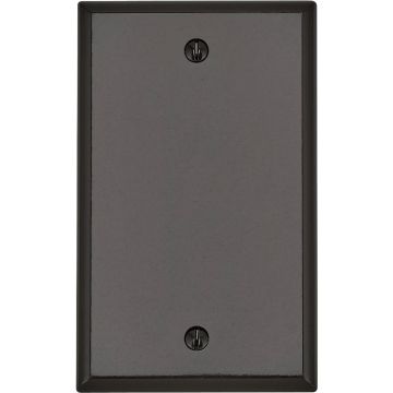 Leviton 1-Gang Standard Thermoset Blank Wall Plate, Brown