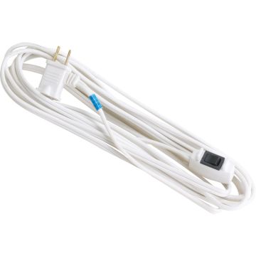 Master Electrician 15 Ft. 16/2 White Extension Cord with Switch