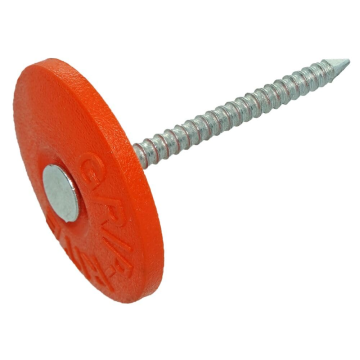 1-1/2" 12GA Electrogalvanized Ring Shank Plastic Cap Roofing Nails 9.4lb Box Grip-Rite 