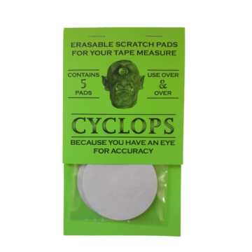 Cyclops Erasable Scratch Pads for Tape Measures 5-pack