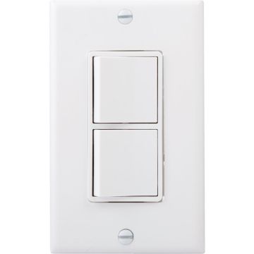 Do it Best Single Pole White 15A Duplex Switch