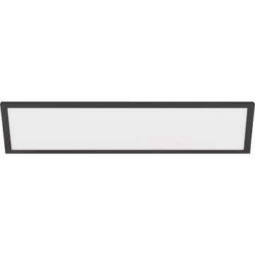 Feit Electric Edge-Lit 1 Ft. W. x 4 Ft. L. Matte Black Dimmable 6-Way LED Flush Mount Light