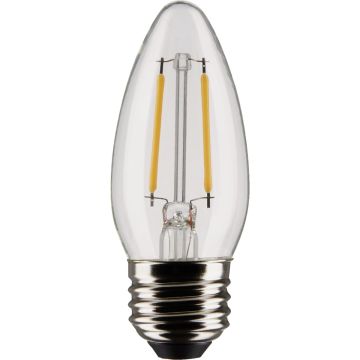 Satco 25W Equivalent Warm White B11 Medium Traditional LED Decorative Light Bulb (2-Pack)