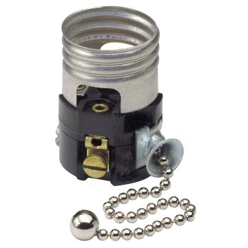 Do it Pull Chain Medium Base Black Interior Lamp Socket