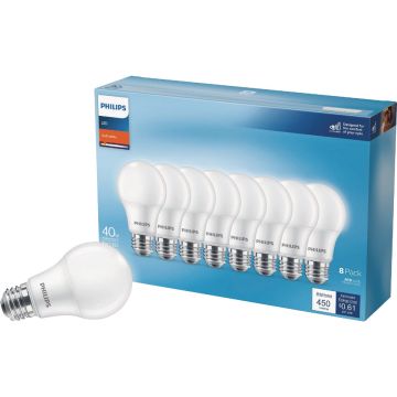 Philips 40W Equivalent Soft White A19 Medium LED Light Bulb (8-Pack)