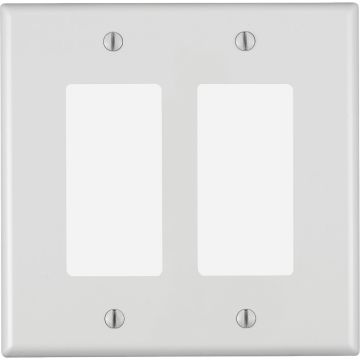 Leviton Decora 2-Gang Plastic Oversized Rocker Decorator Wall Plate, White